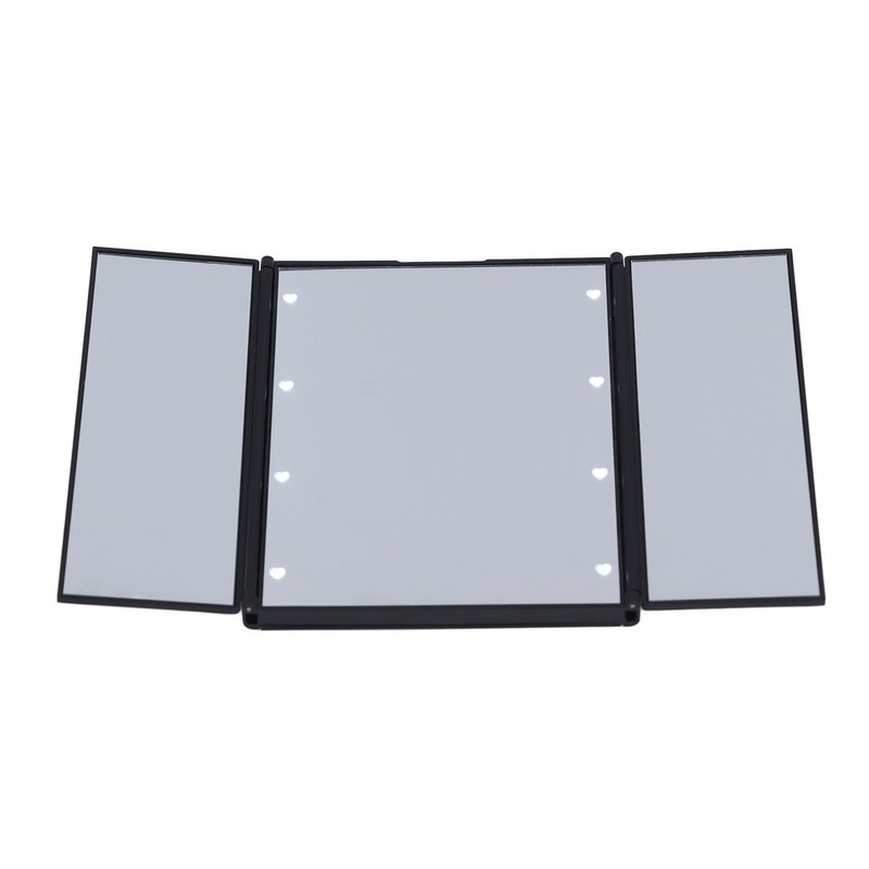 3 Folds Lighted Vanity Makeup Mirror LED Light Table Mirror