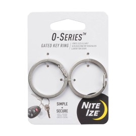 NITEIZE OS-11-2R6 OS-11-2R6 Key Ring, Set of 2, Stainless Steel, Round Carabiner