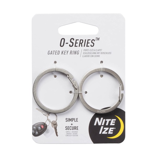 NITEIZE OS-11-2R6 OS-11-2R6 Key Ring, Set of 2, Stainless Steel,