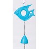 Iwachu Wind Chime, Tropical Fish, Silver/Turkey Blue, Body Size (cm):