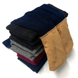 KSK KAISHEK Leggings de invierno para niñas, elásticos, cálidos, gruesos, de forro polar, longitud completa, cómodos, pantalones de 4 a 11 años, azul (02 Dark Blue), 8-9 Años