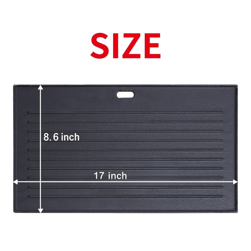 Nice Cooker 17" Reversible Cast Iron Griddle & Grill Pan