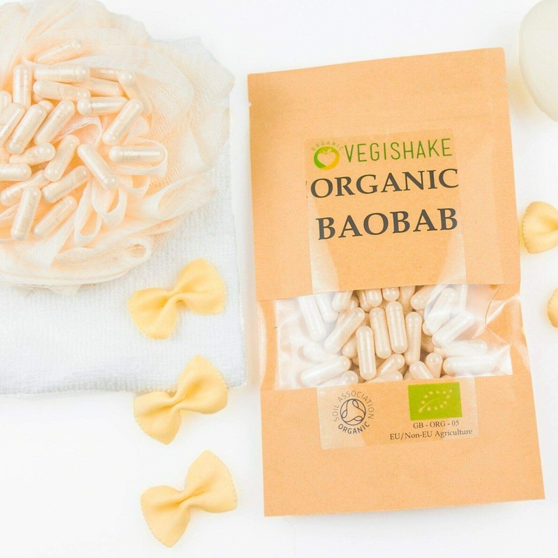 vegishake Organic Baobab HPMC Capsule 800mg Supplements Vitamin C Digestion