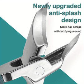 Eagle Beak Angled Nail Clippers 3-Piece Set with Bonus Pedicure Knives, Wide Jaw for Ingrown Nails, Slanted Blades, Non-Slip Grip w/Travel Case (Green)