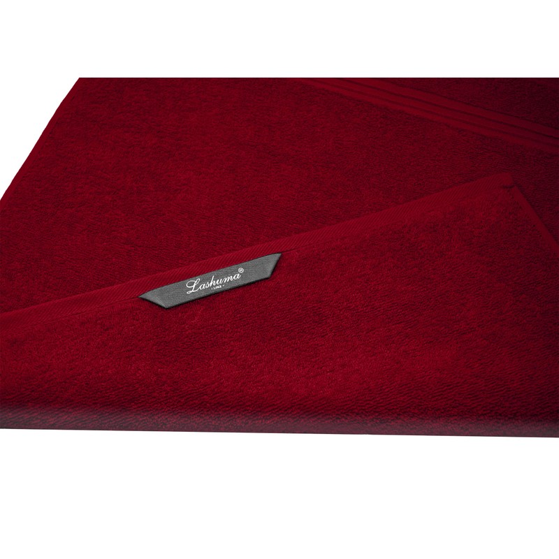 Lashuma Absorbent Dry Towels Ruby Modern Terry Towelling Towels 50