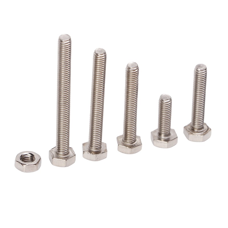 300Pcs M3 Hex Screws Nuts Set with Storage Box Uniform