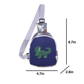 Amamcy Cute Dinosaur Sling Bag Tyrannosaurus Sling Purse for Boys Girls Small Cartoon Crossbody Bag for Travel Outdoor Hiking