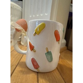 Rae Dunn ENJOY Mug With COLORFUL Popsicle Pops Summer