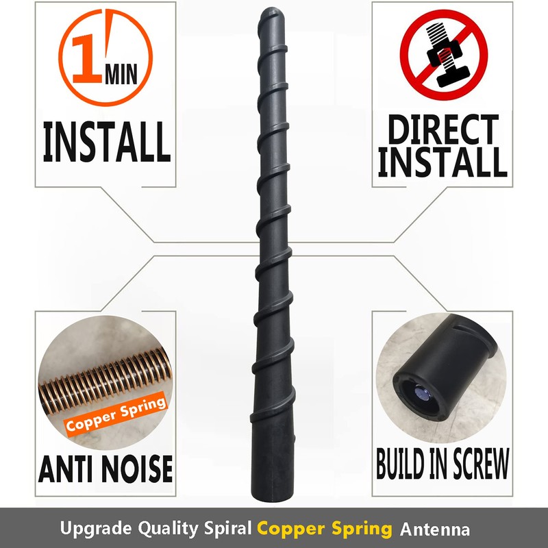 7 Inch Flexible Spiral Rubber Antenna for Nissan Sentra (2007-2012),