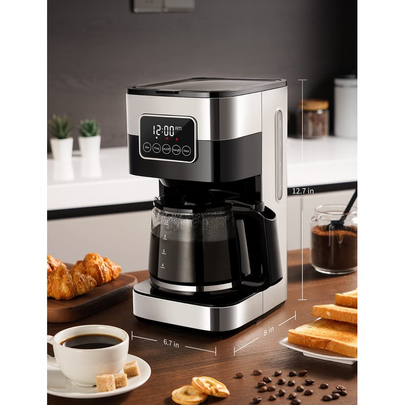 SHARDOR 10-Cup Programmable Coffee Maker, Regular & Strong Brew Drip