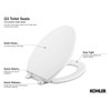 KOHLER K-4008-V10 Reveal Quiet Close Toilet Seat with Grip Tight