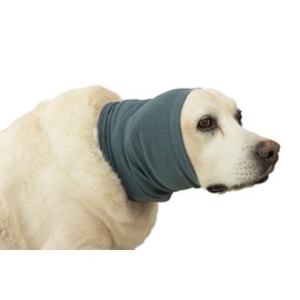 DDFS Dog No Flap Ear Wrap,Pet Soothing Hoodie for Dogs&Cats-Anxiety & Stress Relief - Dog Ear Flap Wrap for Surgery Recovery Navy M