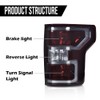 G-PLUS Rear Tail Light Lamp W/Bulbs & Wiring Harness Left