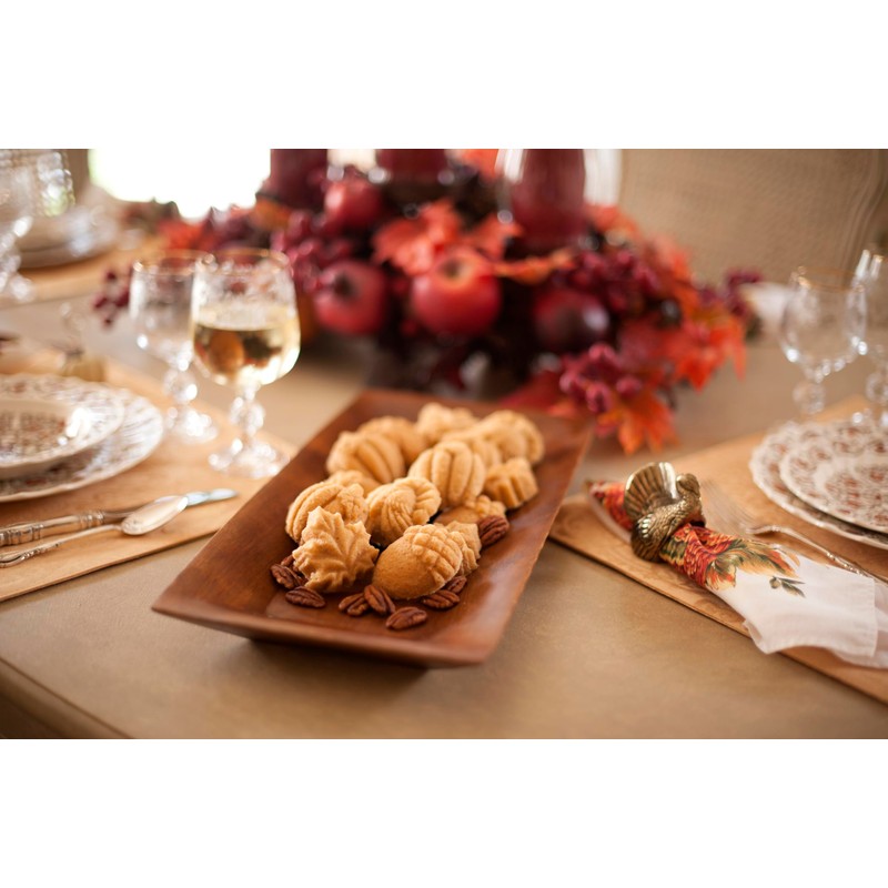 Nordic Ware Autumn Cakelet Pan, 3-Cup, Bronze