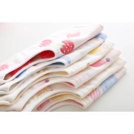 JHRXHPY Set of 7 Baby Bibs, Double-Sided, Baby Bib, 100% Cotton, Soft, 6 Layers, Gauze, U-Shaped, Cute, Newborn Meal, Baby Gift, 9.1 x 11.4 inches (23 x 29 cm), Adjustable, Baby Shower, Girls, Boys, a