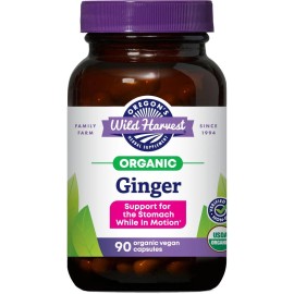 Oregon's Wild Harvest Organic Ginger Root Capsules Non GMO Vegan 90 Count Nutritional Support