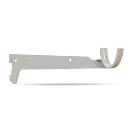 KOVVN - Single or Twin Slot Wall mounted Support bracket for wardrobe rail - White 275mm - Easy to install - Strong, heavy duty steel