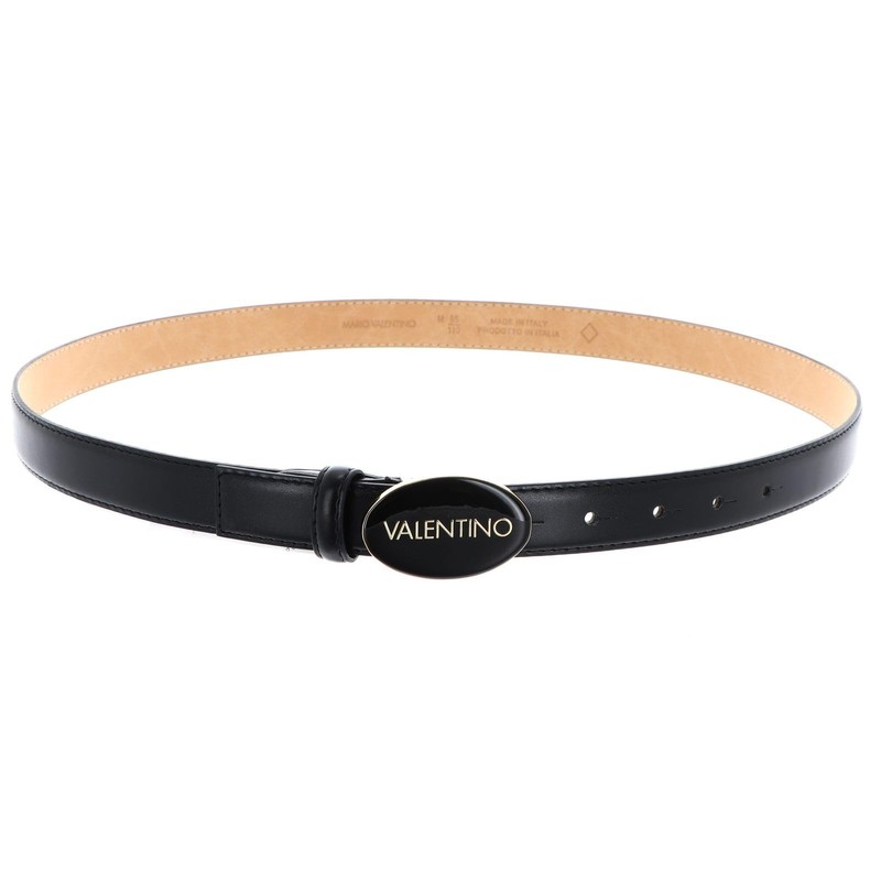 VALENTINO Block Plaque Buckle Belt W85 Nero/Oro - Can be