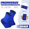 Tarpop 3 Pair Ankle Compression Sleeves for Kids Ankle Brace