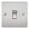Knightsbridge FP1200BC Flat Plate Intermediate Switch, Brushed Chrome, 10AX, 1G