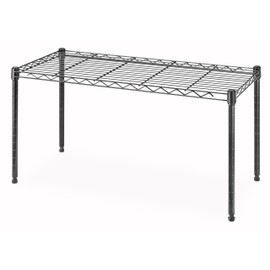 Whitmor Supreme Wide Stacking Shelf - Heavy Duty - Adjustable - Black