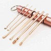 Portable stainless steel earpick set rose gold earwax removal