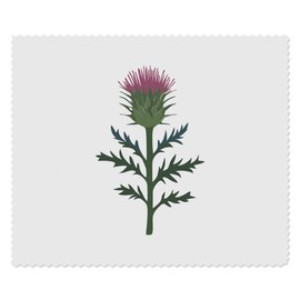 2 x 'Single Scottish Thistle' Microfibre Lens/Glasses Cleaning Cloths (LC00032153)