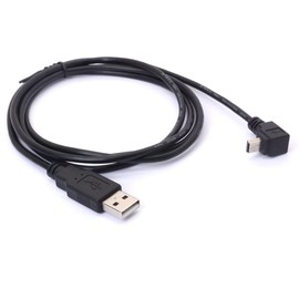 USB 2.0 A Stecker auf abgewinkeltes Mini-Kabel, 90 Grad rechtwinkliges Mini-5P-Datensynchronisations-Ladekabel für Garmin Dash Cam Auto GPS Navigator DVR Digitalkamera 1,5 m /5 Ft (Down)