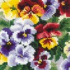 Riolis, Stiefmütterchen-Medley, gezählter Kreuzstich-Kit, 20,3 x 20,3 cm, 14-fädig