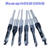 MAX-CRAFT 6Pcs Wood Square Hole Mortise Chisel Bit Woodworking Drill