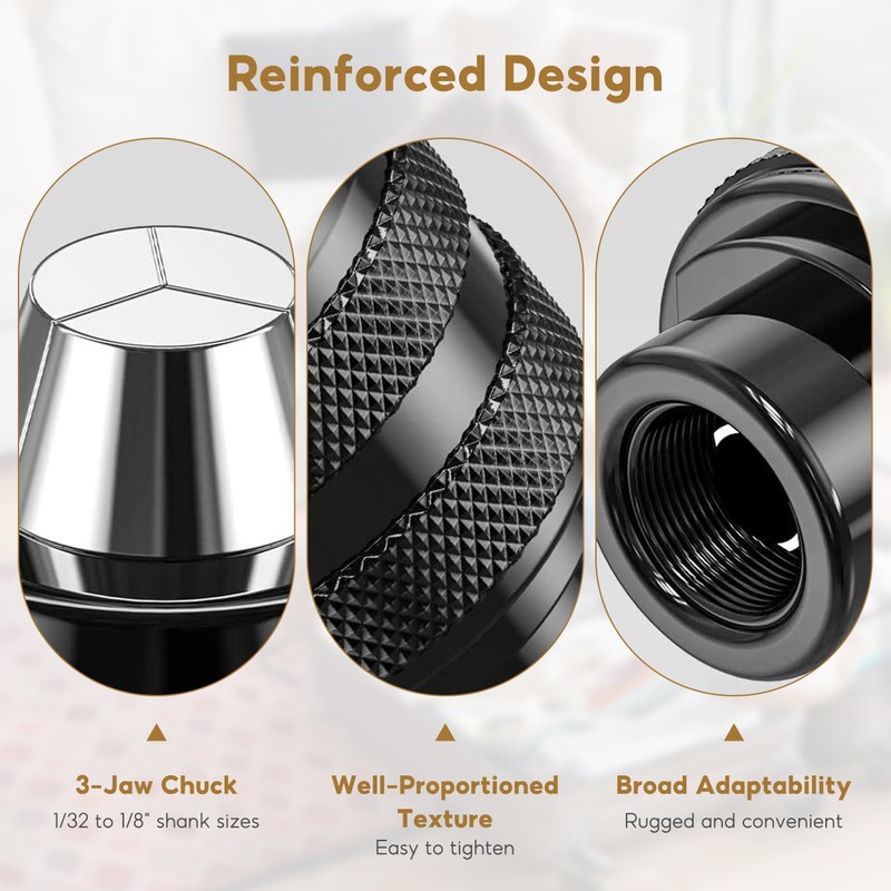 Drill Chuck Collet Set, 16 Pcs Chuck Collet Kit, Collet