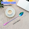 Guduling 4 Pcs Rainbow Sundae Spoons,Rainbow Teaspoons,Coffee Spoon,Stainless Long Handled