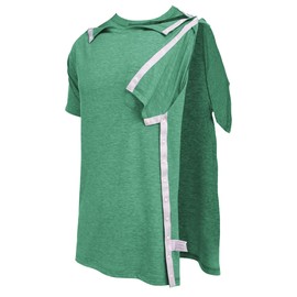 Deyeek Post Surgery Clothing for Men Recovery Tear Away Short Sleeve Full Open Side Snap Adaptive Shirts After Surgery Tops