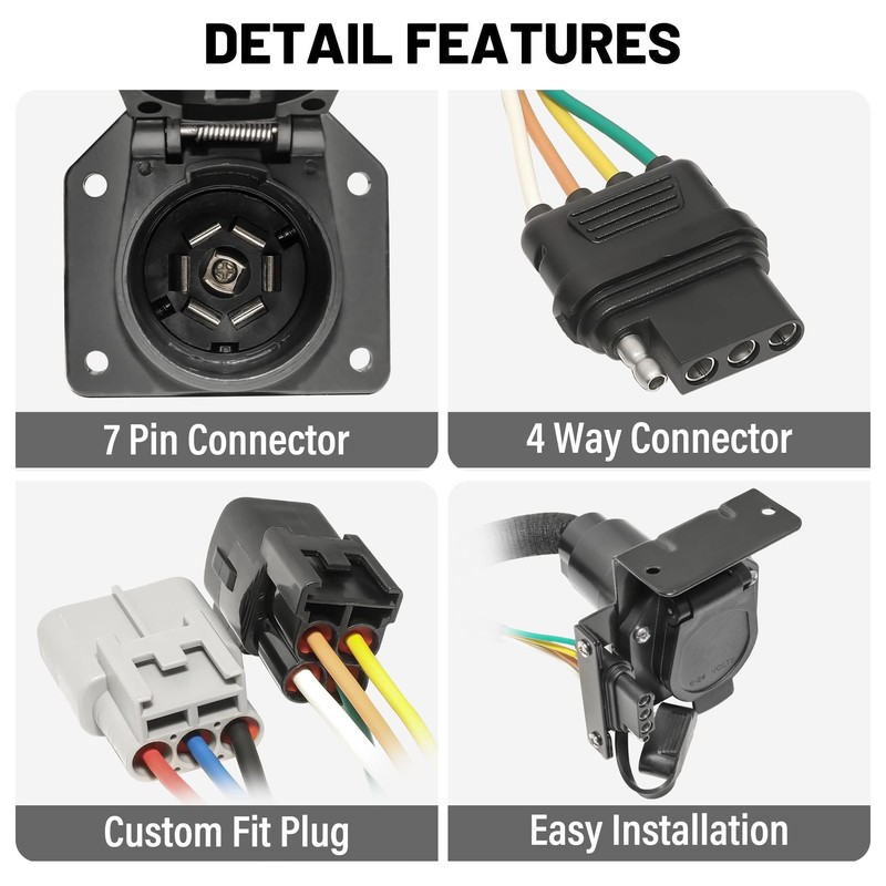 Oyviny Multi-Tow 4 and 7 Way Trailer Wiring Adapter for
