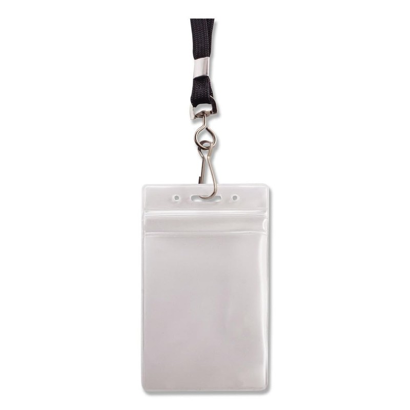 Advantus ID Holder/Lanyard Combo Pack - Vertical - Vinyl -