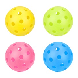 4 Pcs Pickleball Balls, Pickleball Balls Indoor Court with 40 Holes Pickleballs, Long-Lasting Performance, Good Balance, Bounce Stable, Outdoor or Indoor Sports Balls for Beginners and Professional