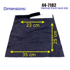 Weldas® Helmet Front Neck Bib with Helmet Attached Velcro 44-7182, Black