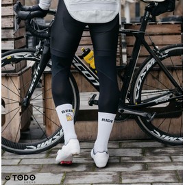 TODO Cycling Socks Men and Women. Breathable Bike Socks. Funny Cycling Socks Beer Motif. Cycling Socks Womens, Biking Socks (Beer Ride BA, 47-50)