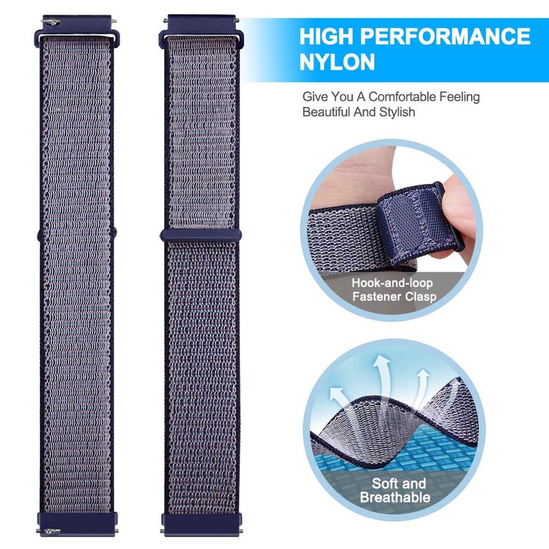 Runostrich Watch Band, 0.8 inch (20 mm), 0.9 inch (22