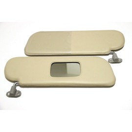 Generic Sun Visor Set Compatible with Toyota Land Cruiser FJ40 FJ43 F45 1974 1975 1976 1977 1978 1979 1980 1981 1982 Vinyl Beige Passanger and Driver Sides