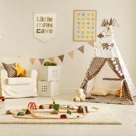 Minimalistx Little Man Cave, Neutral Sage Green Boho themed Banner for Nursery Decor, Playroom Decor, Boys Room Decor, Kids Room decor or Baby Room Decor