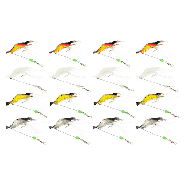 (Orurudo Fishing Equipment) Luminous Realistic Shrimp Worm 3.5 inch (9
