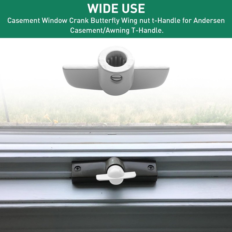 VIDABTE 3/8" Andersen Operator Handle T-Handle, Tee Handle Casement Operator,