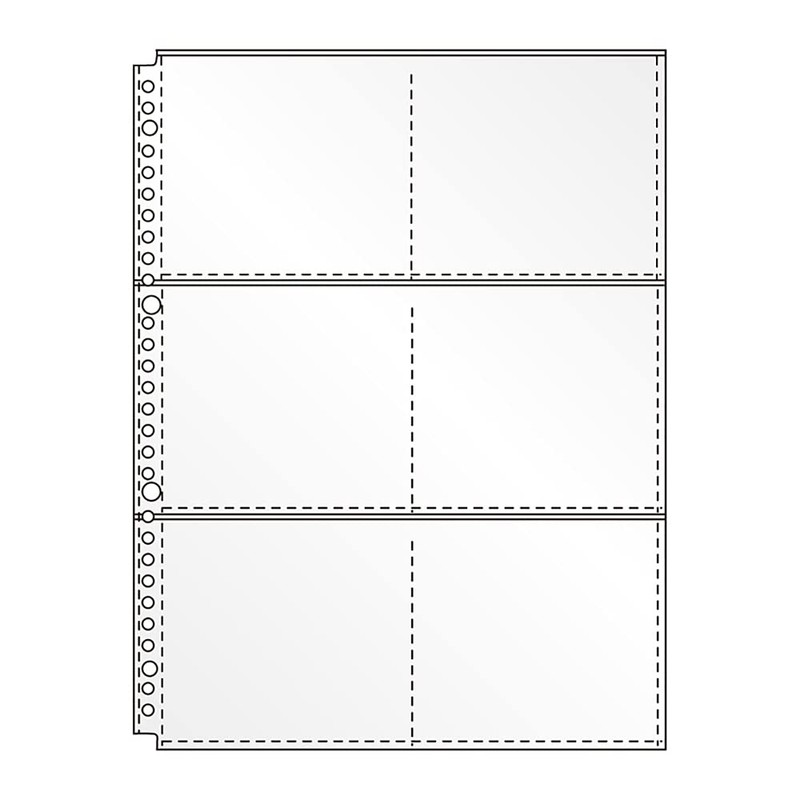 Collect S-4230 Transparent Pocket Leaf A4 6 Pockets, 30 Holes,