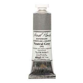 Michael Harding Artist Oil Colours, Neutral Grey, 40ml Tube, 13640