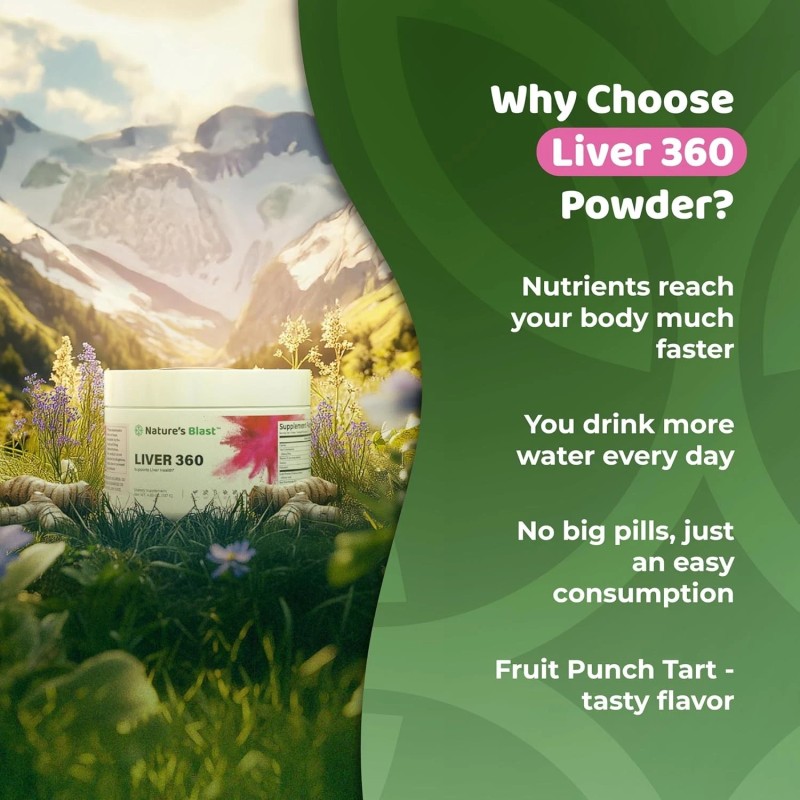 Liver 360 - Fruit Punch Flavored Liver Powder Supplement with