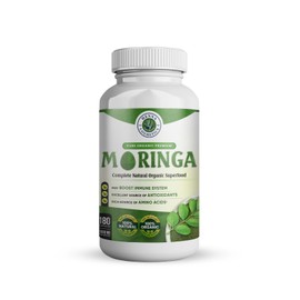 Henna Cosmetics Moringa Oleifera  Capsules (180 ct)– Energy, Metabolism and Immune Support