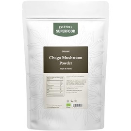 Everyday Superfood Organic Chaga Mushroom Powder 190g, Ideal for Coffee and Tea, Wild Chaga Extract