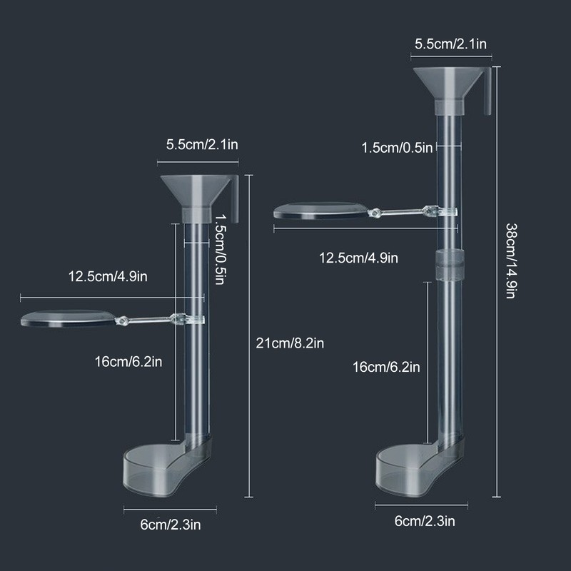 Aquarium Feeding Tube Dish Prevent Floating Acrylic Shrimp Feeding Tube