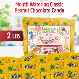 Bulk Candy - M&MS Candy Bags 2Lbs – Milk Chocolate Peanut Butter Peanuts Candy for Party Bags – Peanut Butter M&Ms Ideal for Holidays, Parties, Bulk Candy Individually Wrapped